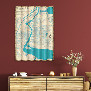 Niagara Falls (portrait orientation) NY - Corrugated Metal Wall Art Corrugated Wall Art Lake Art