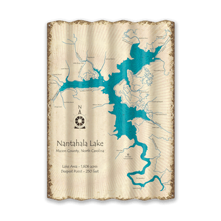 Nantahala Lake, North Carolina - Corrugated Metal Wall Art Corrugated Wall Art Lake Art