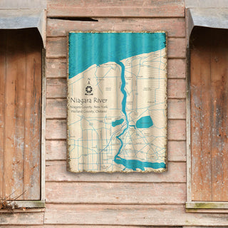 Niagara River Ontario to Falls - Corrugated Metal Wall Art Corrugated Wall Art Lake Art