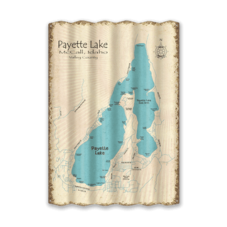 Payette Lake, Idaho - Corrugated Metal Wall Art Corrugated Wall Art Lake Art