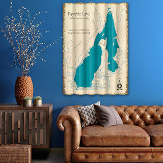 Payette Lake, Idaho - Corrugated Metal Wall Art Corrugated Wall Art Lake Art