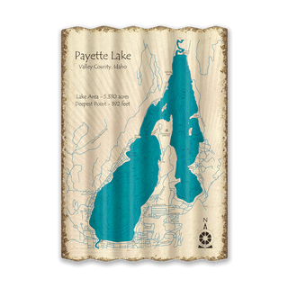Payette Lake, Idaho - Corrugated Metal Wall Art Corrugated Wall Art Lake Art
