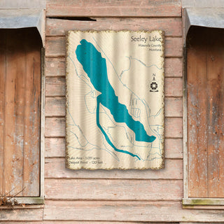 Seeley Lake, Missoula County, Montana - Corrugated Metal Wall Art Corrugated Wall Art Lake Art