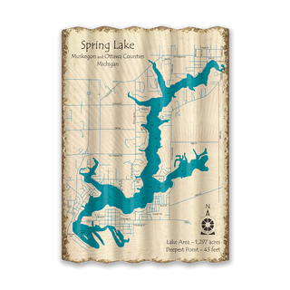 Spring Lake, Michigan - Corrugated Metal Wall Art Corrugated Wall Art Lake Art