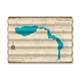 Twin Lakes, Idaho - Corrugated Metal Wall Art Corrugated Wall Art Lake Art