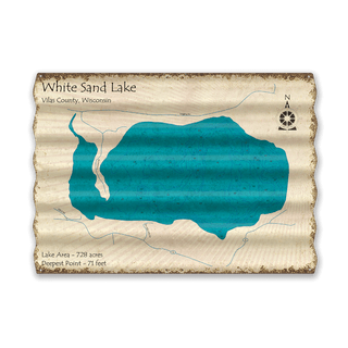 White Sand Lake: Boulder Junction - Corrugated Metal Wall Art Corrugated Wall Art Lake Art