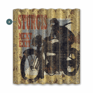 Sturgis, Next Exit - Corrugated Metal Wall Art Corrugated Wall Art Marty Mummert Studio
