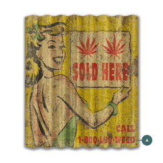 Weed Sold Here - Corrugated Metal Wall Art Corrugated Wall Art Meissenburg Designs