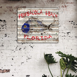 Pensacola Porgy - Corrugated Metal Wall Art Corrugated Wall Art FishAye Trading Company