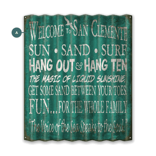 Welcome to the Beach - Corrugated Metal Wall Art Corrugated Wall Art Meissenburg Designs