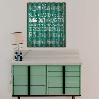 Welcome to the Beach - Corrugated Metal Wall Art Corrugated Wall Art Meissenburg Designs