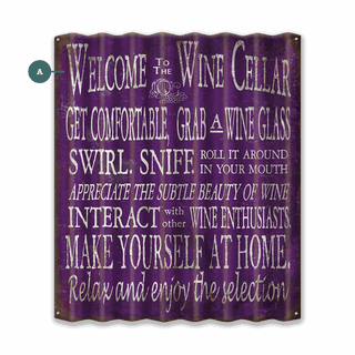 Welcome to the Wine Celler - Corrugated Metal Wall Art Corrugated Wall Art Meissenburg Designs