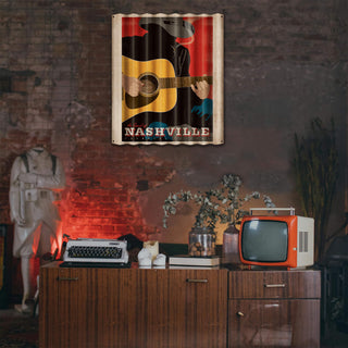 The Sound of Nashville - Corrugated Metal Wall Art Corrugated Wall Art Anderson Design Group