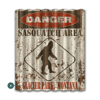 Sasquatch Warning Sign - Corrugated Metal Wall Art Corrugated Wall Art Meissenburg Designs