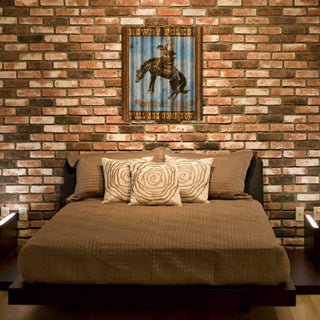Howdy Folks Bronc Rider - Corrugated Metal Wall Art Corrugated Wall Art Curtis Publishing