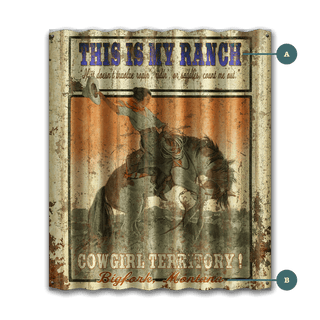 Cowgirls Rule - Corrugated Metal Wall Art Corrugated Wall Art Curtis Publishing