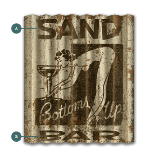 Bottoms Up Bar Sign - Corrugated Metal Wall Art Corrugated Wall Art Meissenburg Designs