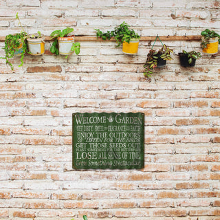 Welcome to the Garden - Corrugated Metal Wall Art Corrugated Wall Art Meissenburg Designs