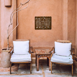 Porch Rules - Corrugated Metal Wall Art Corrugated Wall Art Meissenburg Designs
