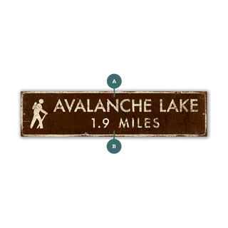Landmark Hiker Custom Signs: Brown 2 - Wall Decor Wood & Metal Wall Art Out West Design