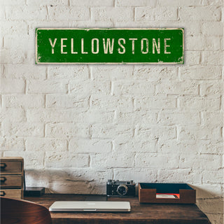 Landmark Classic Custom Signs: Green 1 - Wall Decor Wood & Metal Wall Art Out West Design