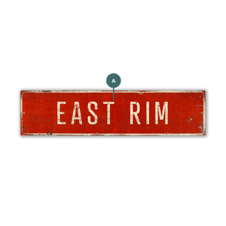 Landmark Classic Custom Signs: Red 1 - Wall Decor Wood & Metal Wall Art Out West Design