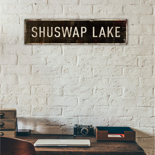 Landmark Classic Custom Signs: Black 1 - Wall Decor Wood & Metal Wall Art Out West Design