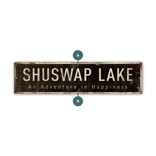 Landmark Classic Custom Signs: Black 2 - Wall Decor Wood & Metal Wall Art Out West Design
