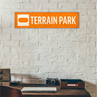 Ski Run Custom Signs: Terrain Park - Wall Decor Wood & Metal Wall Art Out West Design