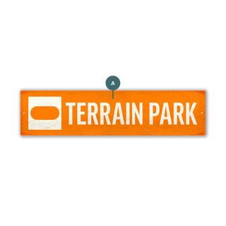 Ski Run Custom Signs: Terrain Park - Wall Decor Wood & Metal Wall Art Out West Design
