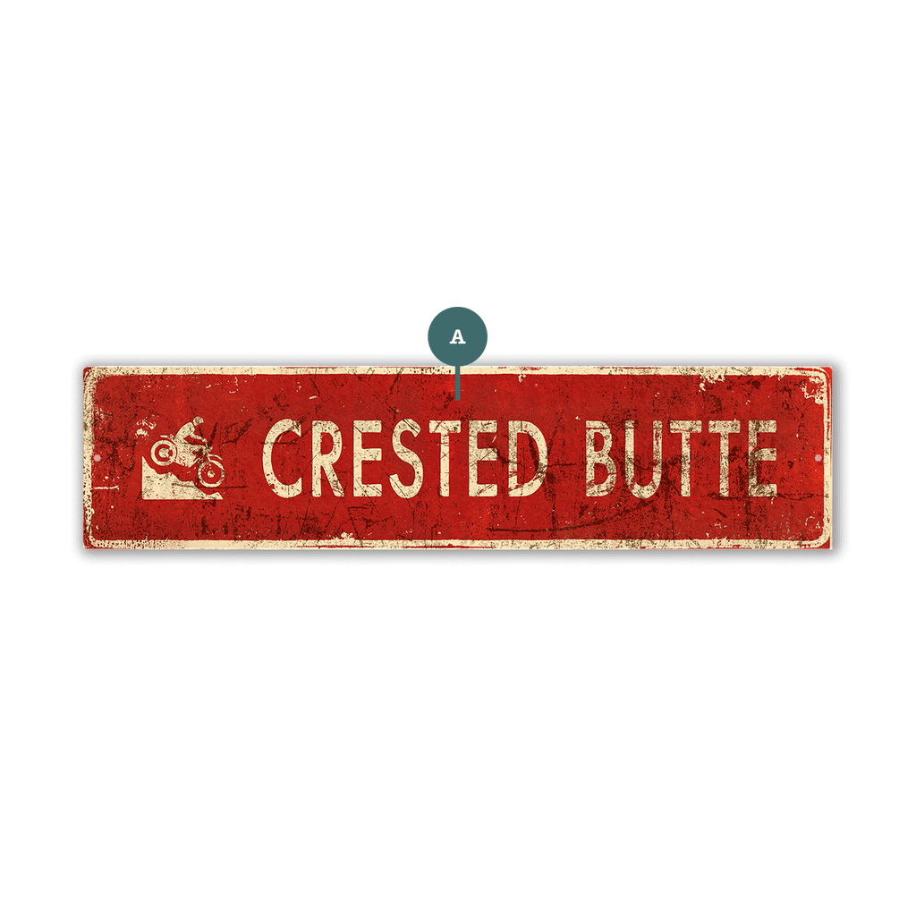 Landmark Motorbike Custom Signs: Red - Wall Decor – Old Wood Signs ...