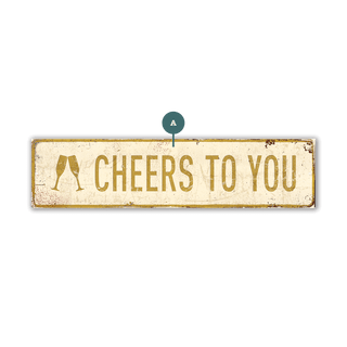 Landmark Champagne Flutes Custom Signs - Wall Decor Wood & Metal Wall Art Out West Design