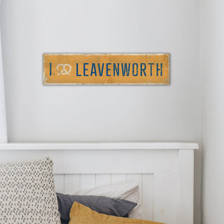 Landmark "I Heart" Custom Signs: Gold Pretzel - Wall Decor Wood & Metal Wall Art Out West Design