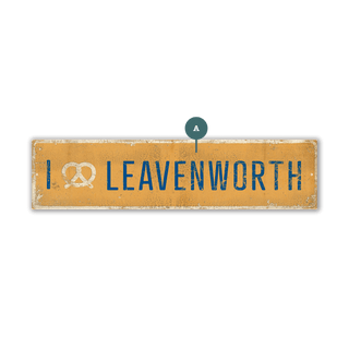 Landmark "I Heart" Custom Signs: Gold Pretzel - Wall Decor Wood & Metal Wall Art Out West Design
