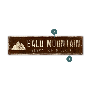 Landmark Mountain Custom Signs: Brown 2 - Wall Decor Wood & Metal Wall Art Out West Design