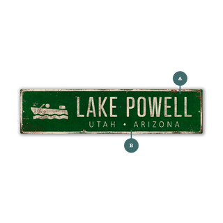 Landmark Speedboat Custom Signs: Green 2 - Wall Decor Wood & Metal Wall Art Out West Design