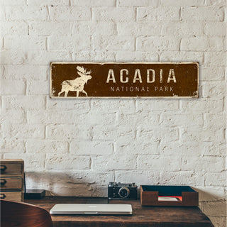 Landmark Moose Custom Signs: Brown 2 - Wall Decor Wood & Metal Wall Art Out West Design