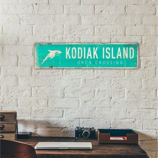 Landmark Orca Custom Signs: Turquoise 2 - Wall Decor Wood & Metal Wall Art Out West Design