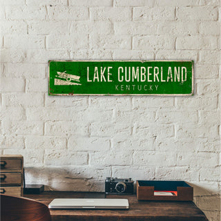 Landmark Boat Launch Custom Signs: Green 2 - Wall Decor Wood & Metal Wall Art Out West Design