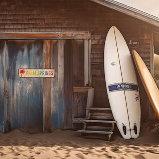 Landmark Palms Custom Signs: Sand Rainbow - Wall Decor Wood & Metal Wall Art Out West Design