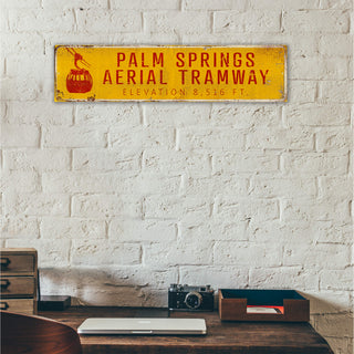 Landmark Tramway Custom Signs: Goldenrod with Red 3 - Wall Decor