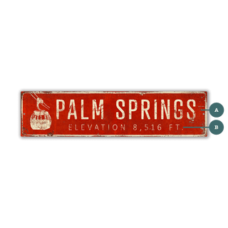 Landmark Tramway Custom Signs: Red 2 - Wall Decor Wood & Metal Wall Art Out West Design