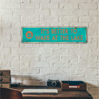 Landmark Life Vest Custom Signs: Turquoise 2 - Wall Decor Wood & Metal Wall Art Out West Design