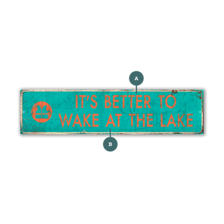 Landmark Life Vest Custom Signs: Turquoise 2 - Wall Decor Wood & Metal Wall Art Out West Design
