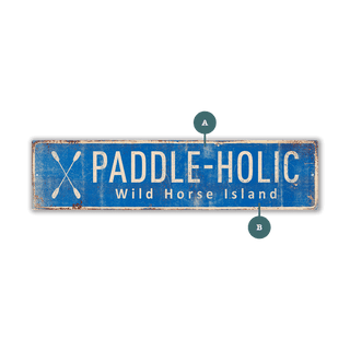 Landmark Kayak Paddles Custom Signs: Blue 2 - Wall Decor