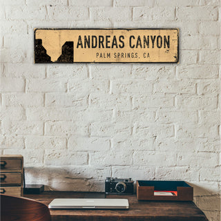 Landmark Canyon Custom Signs: Sand - Wall Decor Wood & Metal Wall Art Out West Design