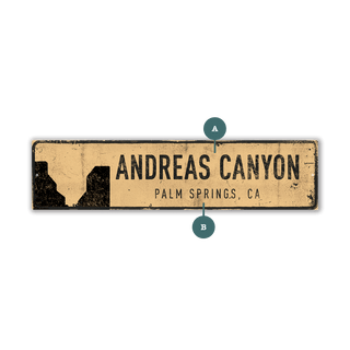 Landmark Canyon Custom Signs: Sand - Wall Decor Wood & Metal Wall Art Out West Design