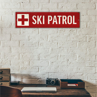 Ski Run Custom Signs: Ski Patrol - Wall Decor Wood & Metal Wall Art Out West Design
