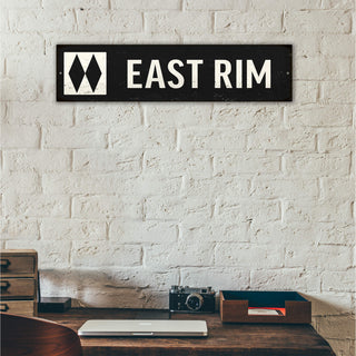 Ski Run Custom Signs: Black Diamond 2 - Wall Decor Wood & Metal Wall Art Out West Design