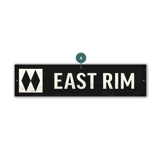 Ski Run Custom Signs: Black Diamond 2 - Wall Decor Wood & Metal Wall Art Out West Design